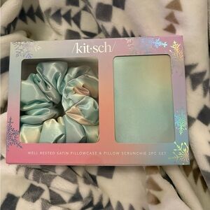 Kitsch Well Rested Satin Pillowcase & Pillow Scrunchie Set in Aura Pastel